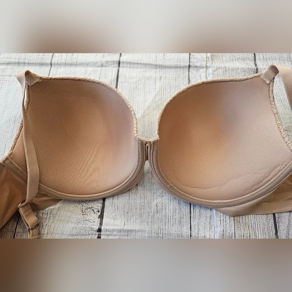 Aerie Size 38D Lace Demi Real Sunnie Underwire Convertible Bra Nude Lace Overlay - Picture 6 of 6